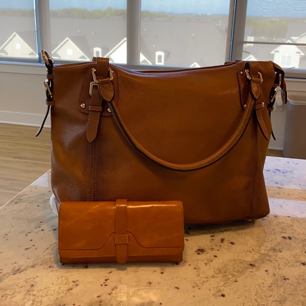 KATTEE,100%LEATHER BAG AND WALLET